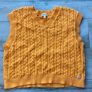 Calvin Klein Jeans women’s sweaters Bright orange vest size XL sleeveless